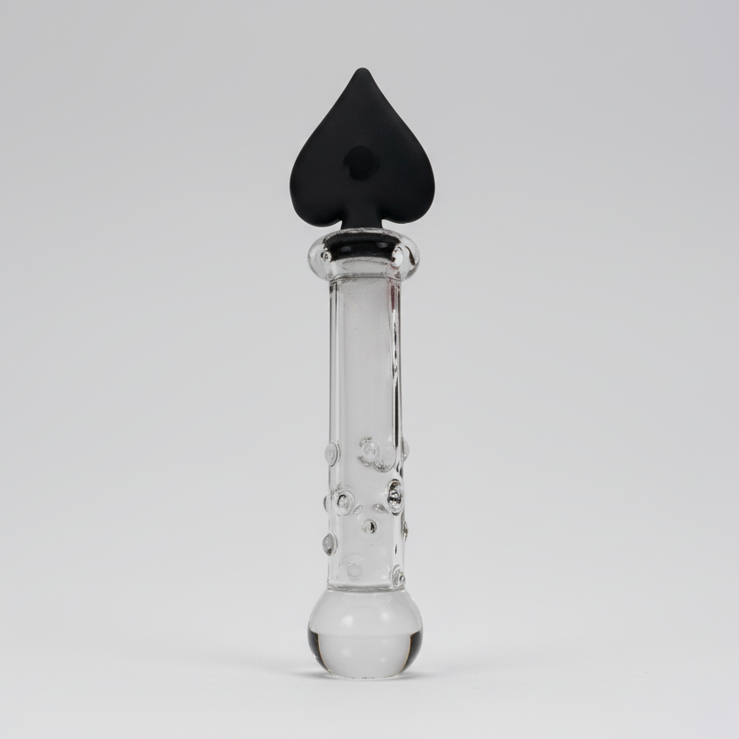 Crystal glass anal and G-spot plug – massager and dilator for adults, premium body-safe glass sex toy, UK adult intimate pleasure