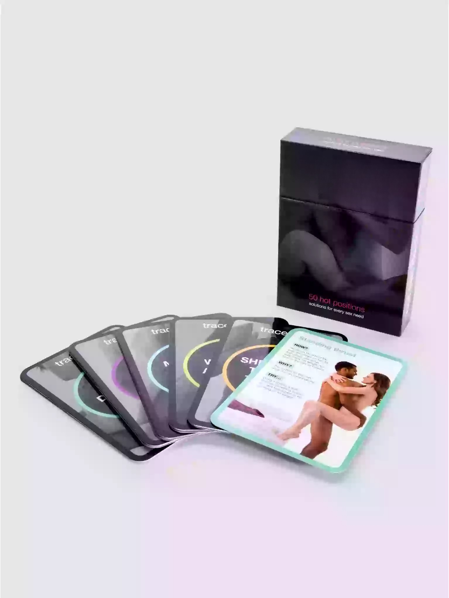 Sexual education cards and materials on a white background
