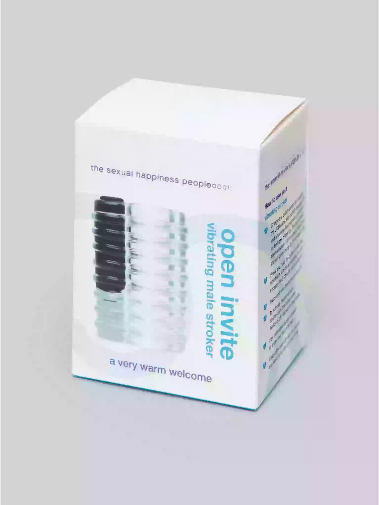 Clear Rechargeable Vibrating Male Stroker | 10 Mode Visual Toy