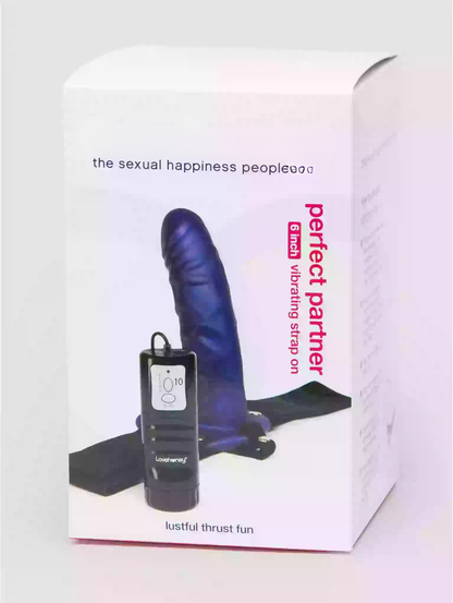 10 Function Vibrating Strap-On 6 Inch | Realistic Harness Set