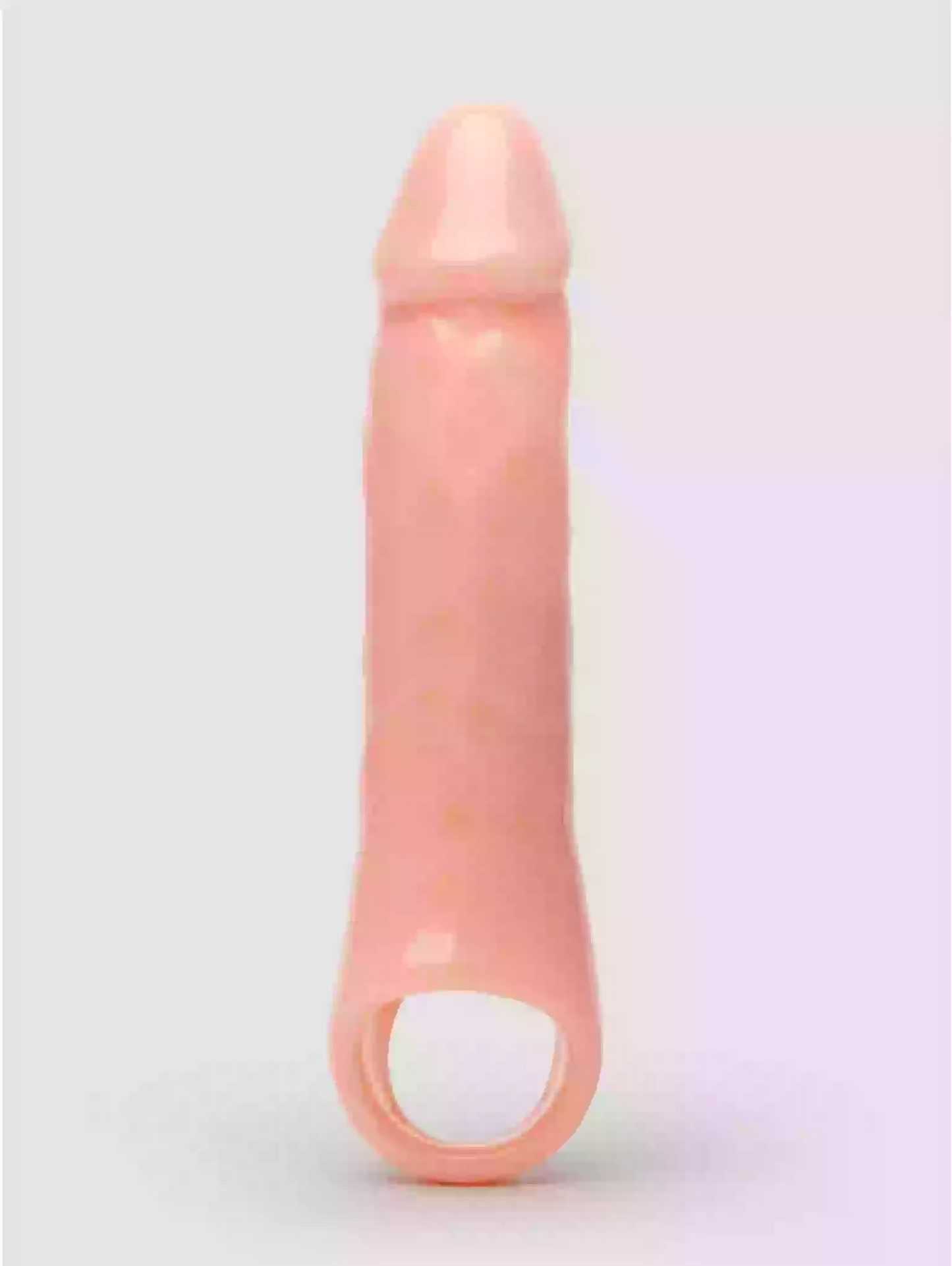 Pink and white object on a gradient background