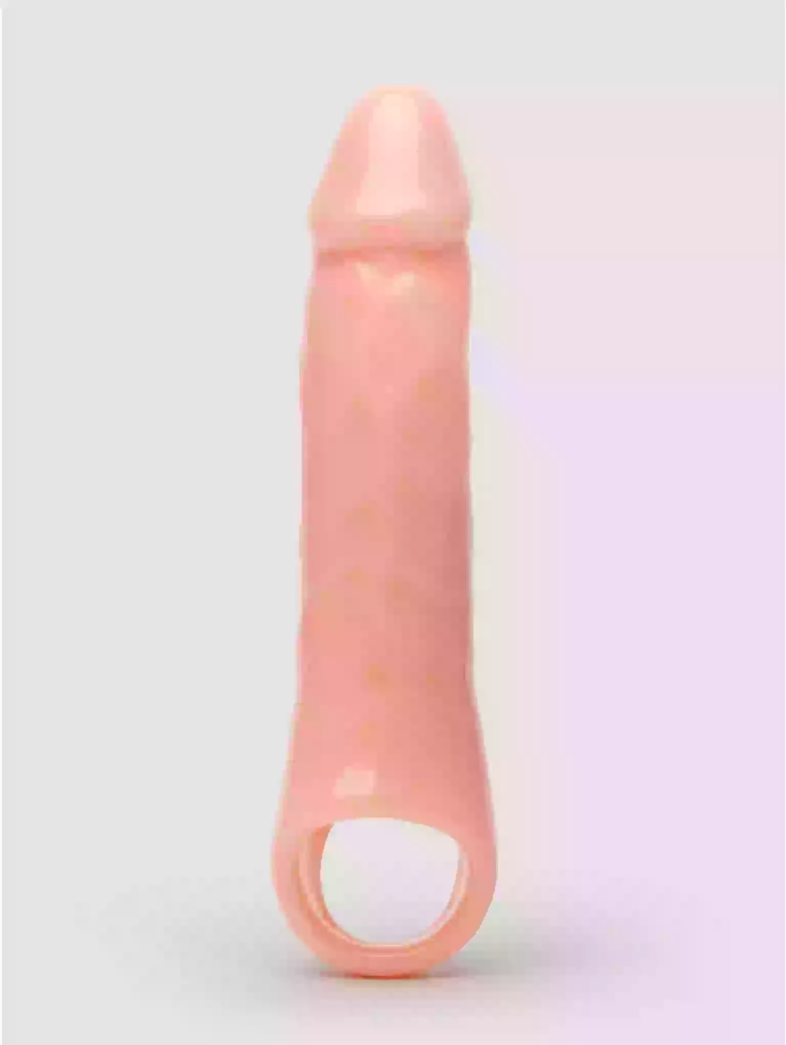 Pink and white object on a gradient background