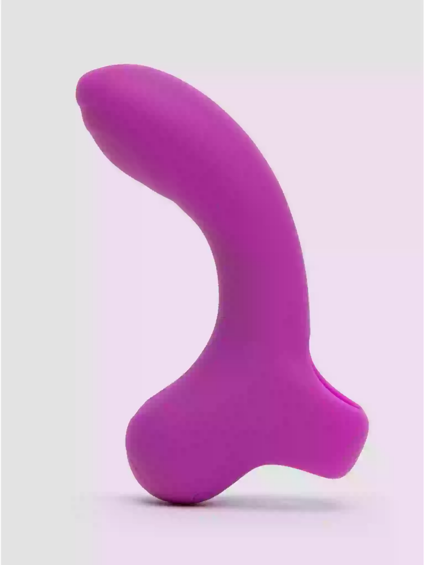 Purple curved object on a light purple background