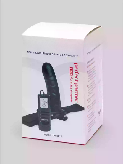 10 Function Vibrating Strap-On 6 Inch | Realistic Harness Set
