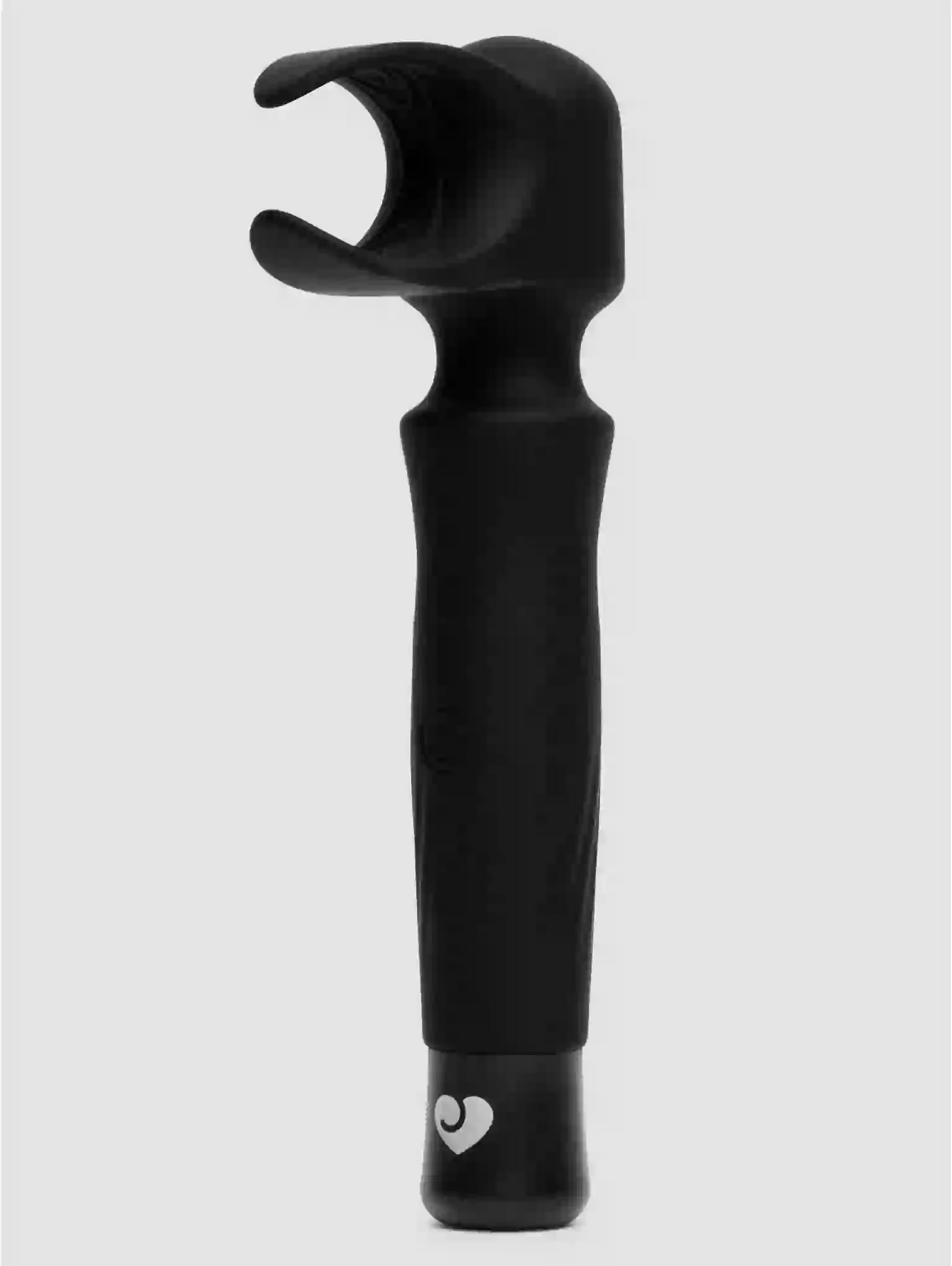 Black adjustable wrench on a white background