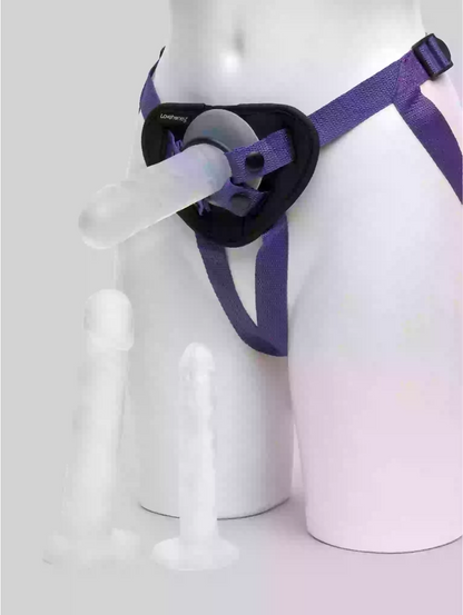 Neck brace with straps on a mannequin against a white background