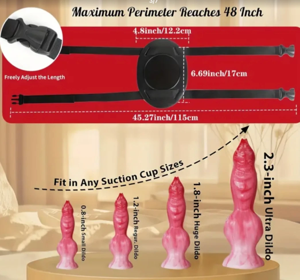 Product packaging with measurements and product display on a wooden surface.