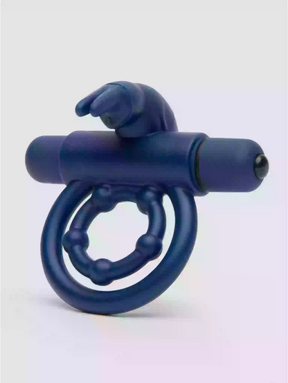 Pleasure Vibrating Ring with Rabbit Ears for Clitoral Stimulation Black Bionic Bullet Cock Ring UK Adult Toy