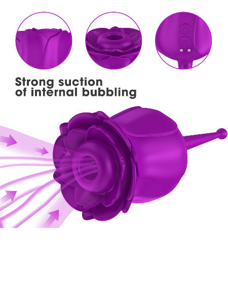 Purple suction cup with internal bubbling feature on a white background