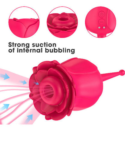 Pink silicone product with features highlighted on a white background