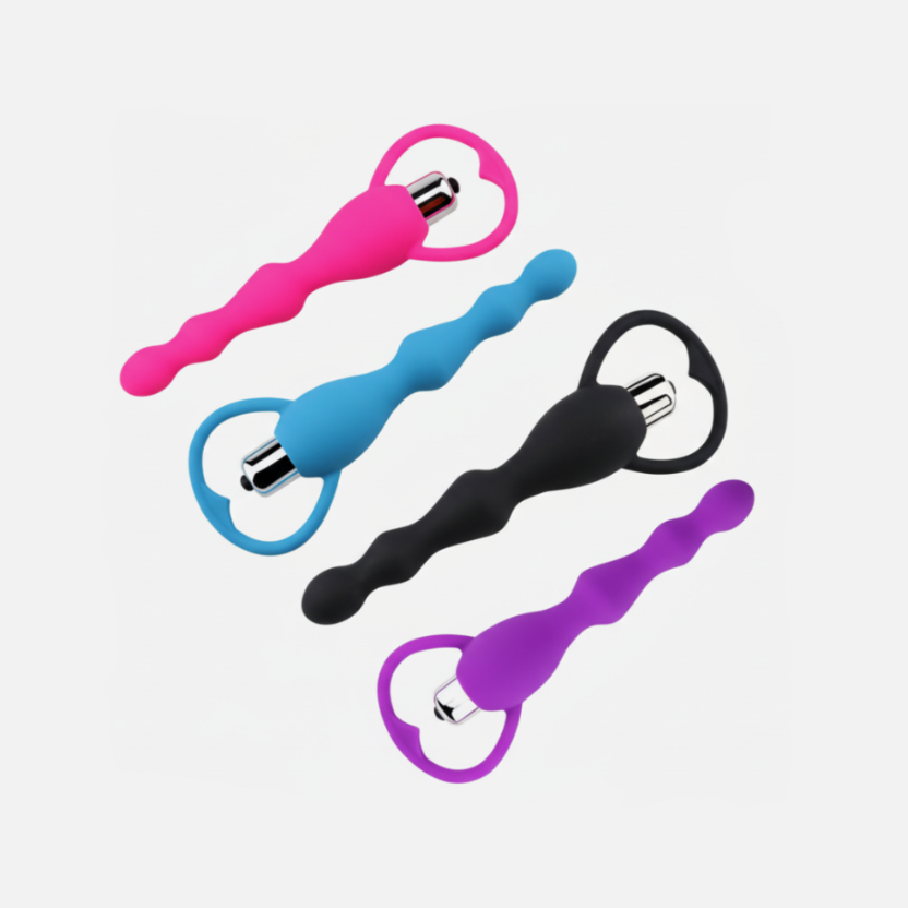 Four colorful bottle openers on a white background
