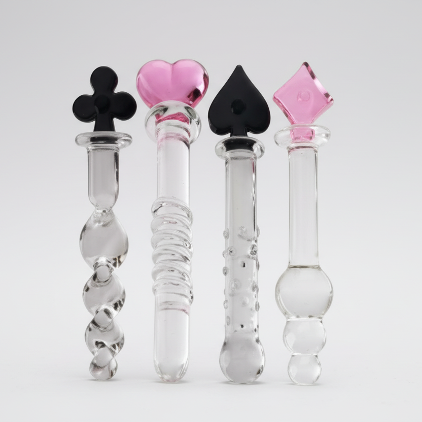 Crystal glass anal and G-spot plug – massager and dilator for adults, premium body-safe glass sex toy, UK adult intimate pleasure