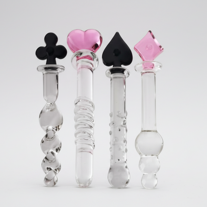 Crystal glass anal and G-spot plug – massager and dilator for adults, premium body-safe glass sex toy, UK adult intimate pleasure