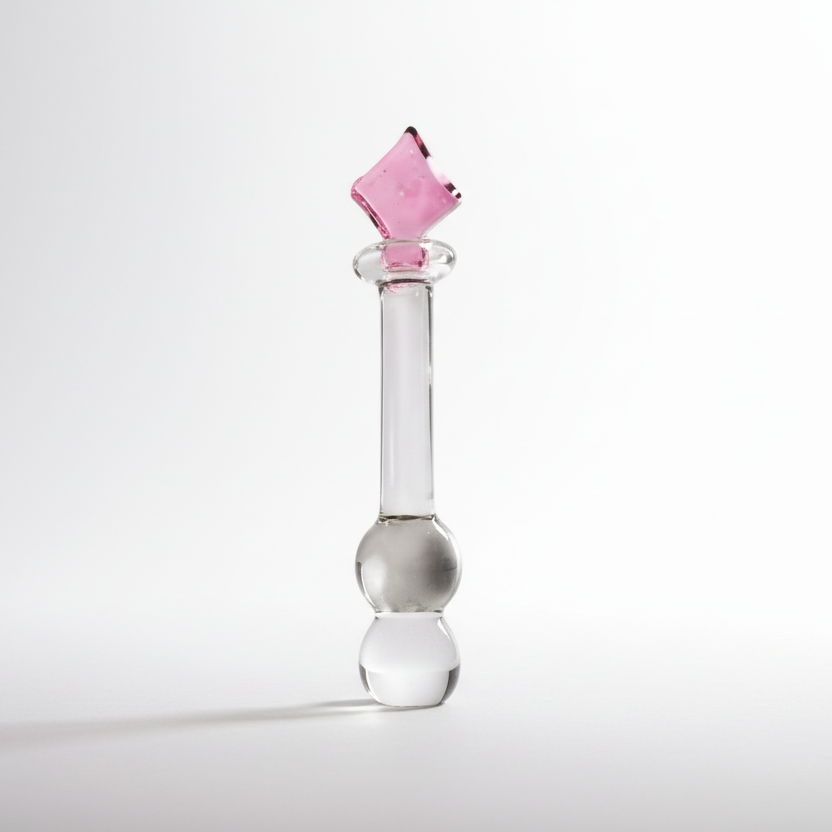 Crystal glass anal and G-spot plug – massager and dilator for adults, premium body-safe glass sex toy, UK adult intimate pleasure