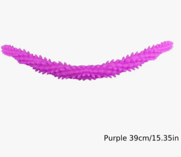 Purple textured object on a white background