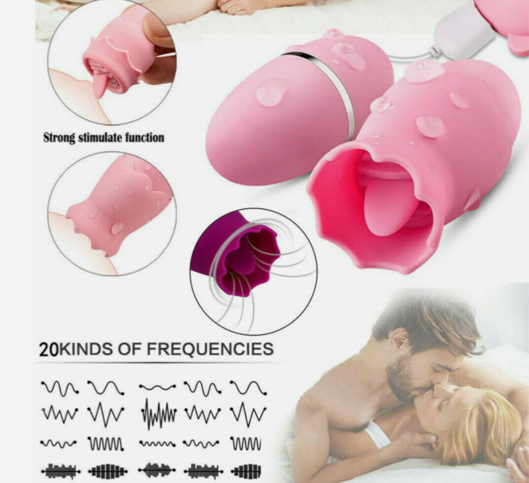 Pink electronic device with stimulation functions and a couple using it.