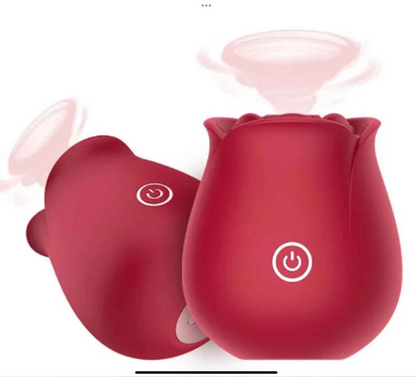 Red tulip-shaped devices with power symbols on a white background