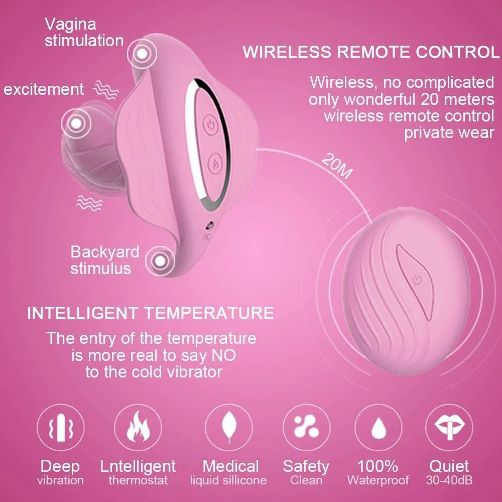 Pink remote control device with text on a pink background