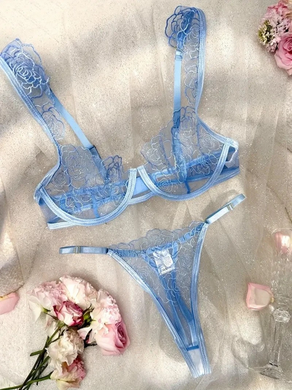 Extreme Sexy Lace Push-Up Bra & Panty Lingerie Set UK