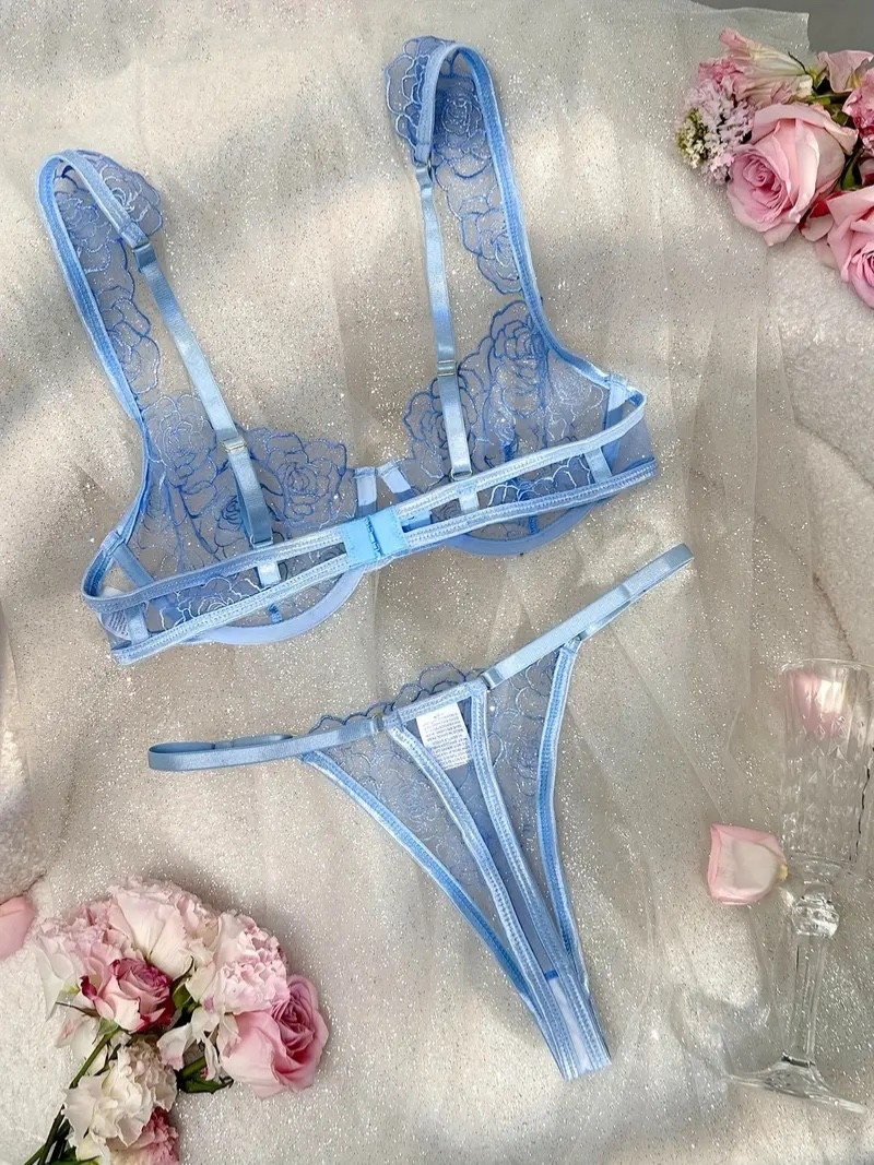 Extreme Sexy Lace Push-Up Bra & Panty Lingerie Set UK