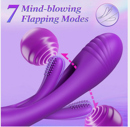 Purple device with flapping modes on a purple background