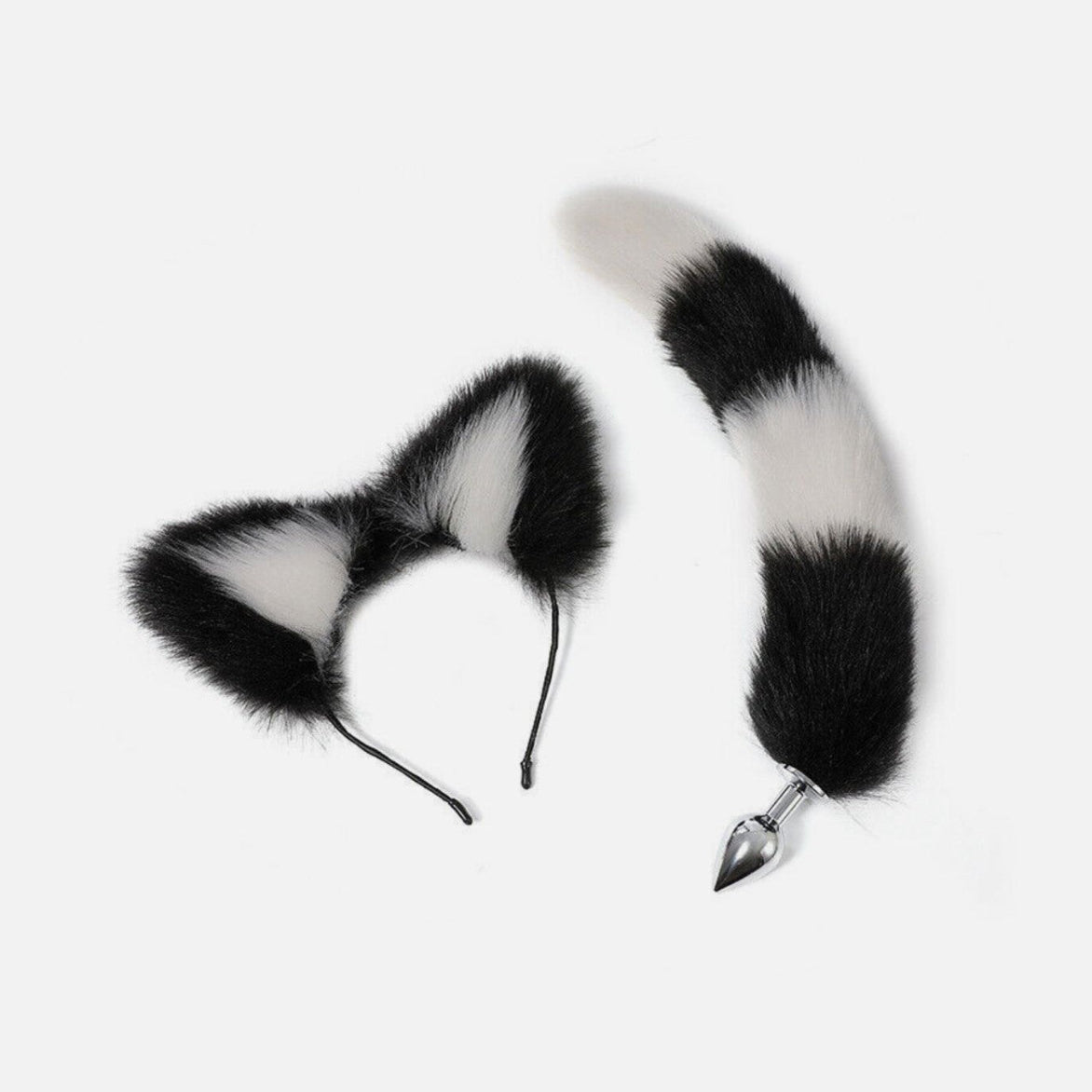 Cosplay Anal Plug Set with Furry Tail & Ear Accessories UK