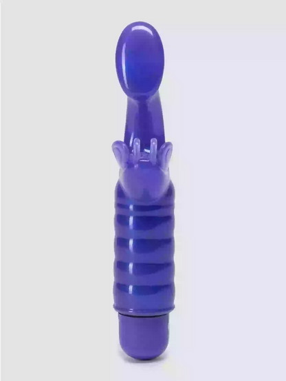 Purple tool with a handle and head on a white background