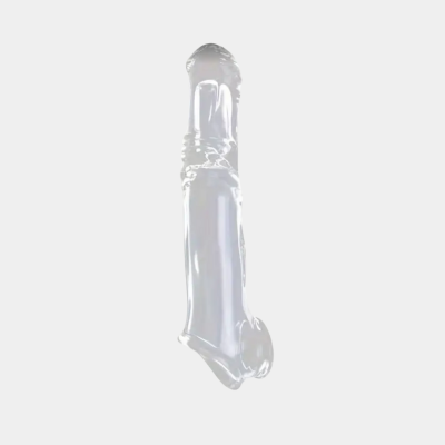Clear glass pipe on a white background
