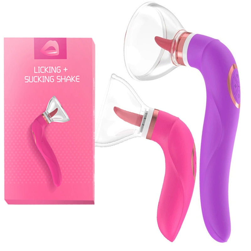 Cup licking vibrator sex toy boobs, pussy anus wand