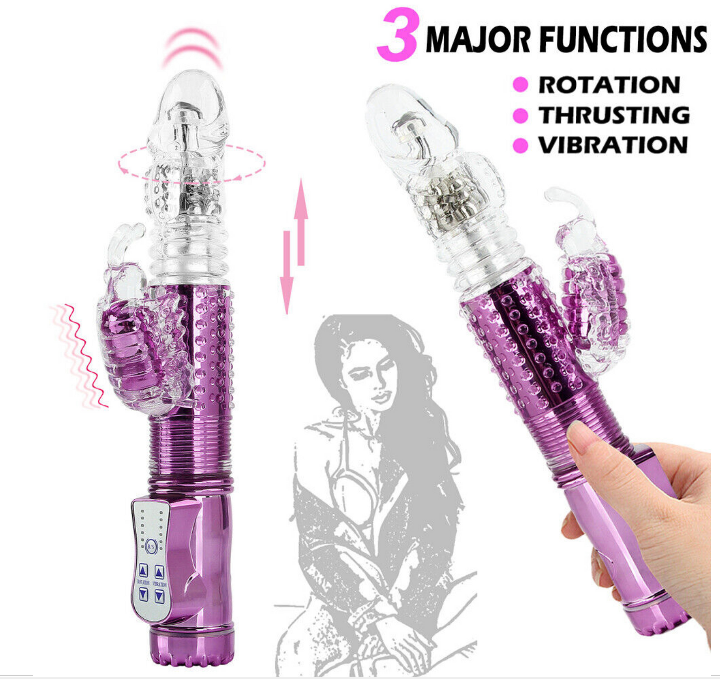 Jack rabbit vibrator