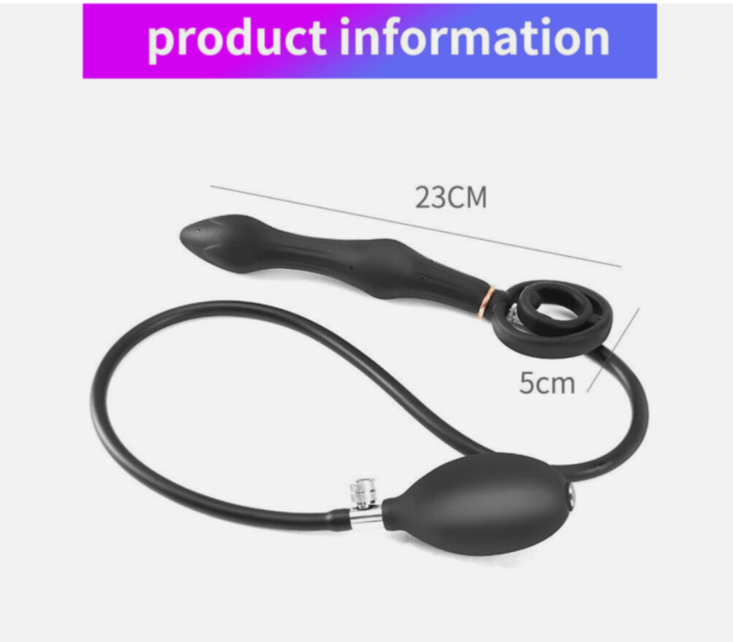 Black bicycle lock with measurement details on a white background