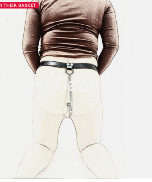 Leather butt plug harness with hook – adjustable BDSM accessory, adult restraint and roleplay gear, body-safe leather and metal design, UK