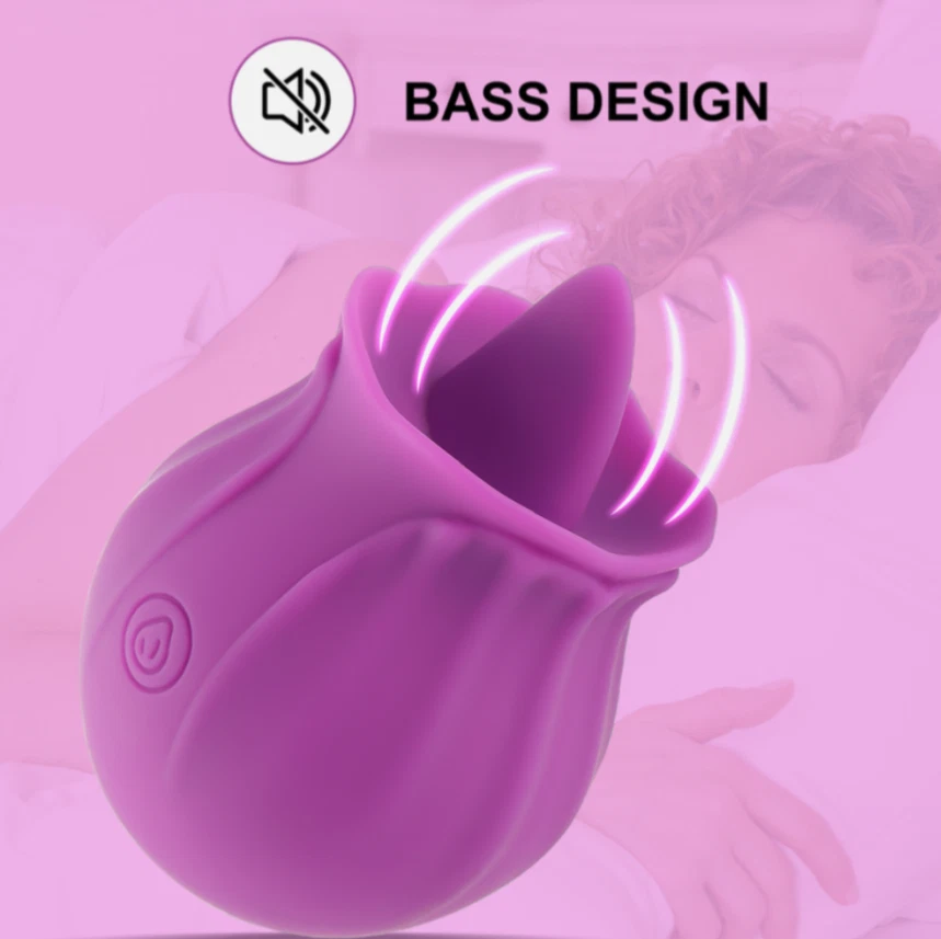 Purple silicone product with 'BASS DESIGN' text on a pink background