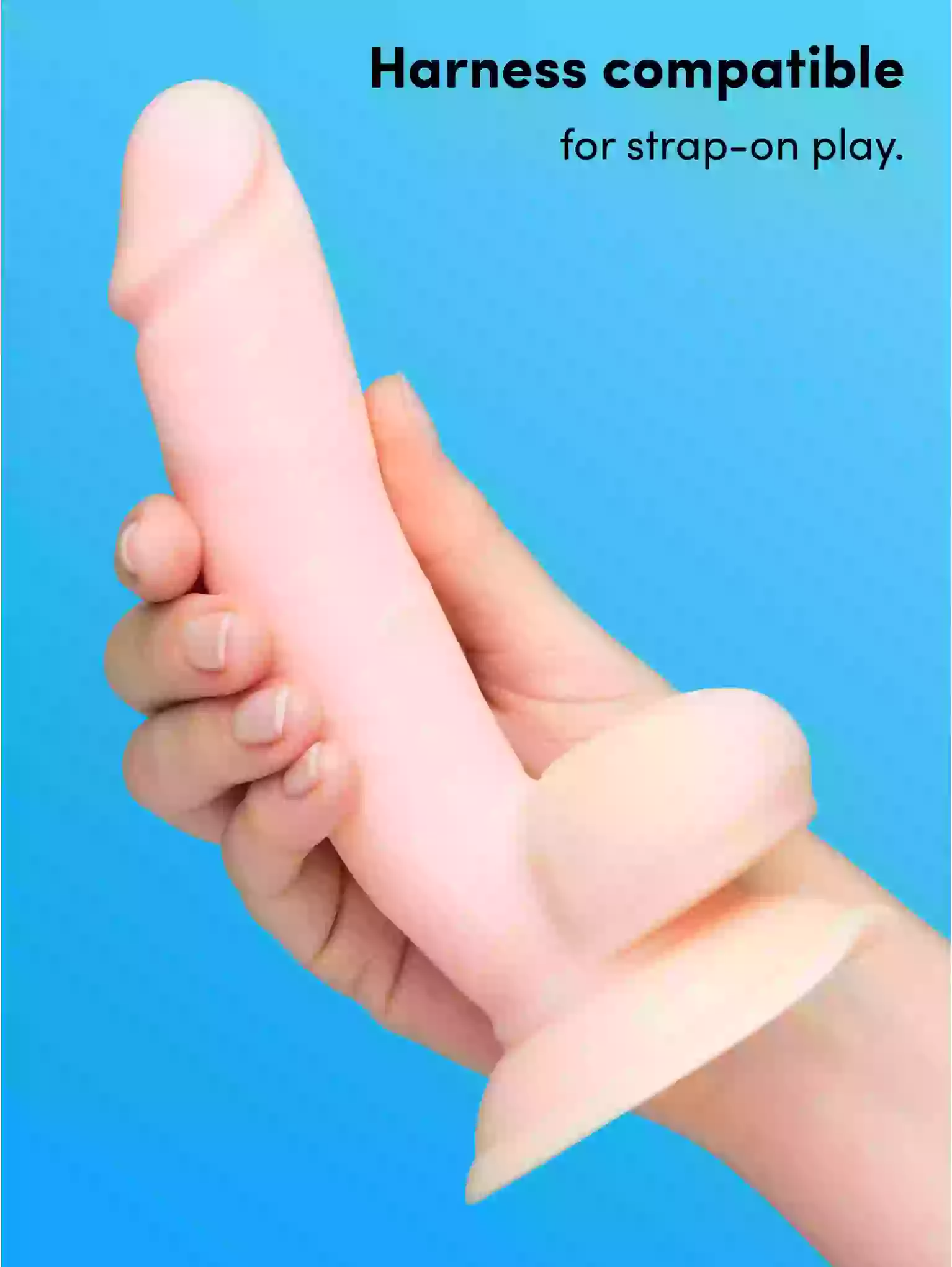 Hand holding a silicone sleeve against a blue background with text about compatibility.