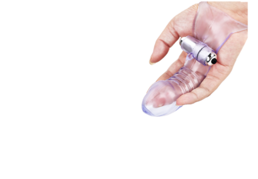 Hand holding a clear plastic device with a small black component on a white background