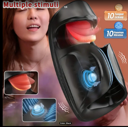Sexual product with multiple stimuli features on a blurred background