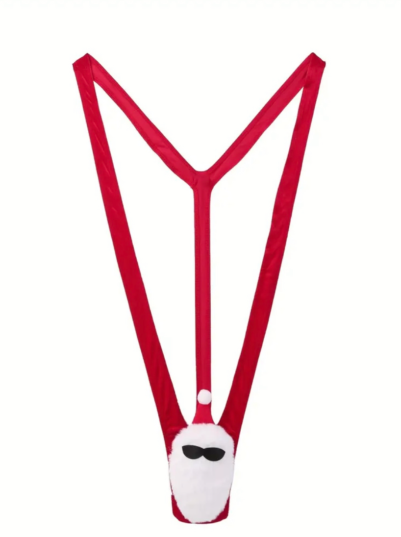 Men’s Santa Claus Thong & Stockings Cosplay Set UK