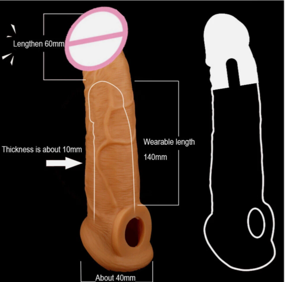 Mila Realistic Reusable Penis Sleeve UK