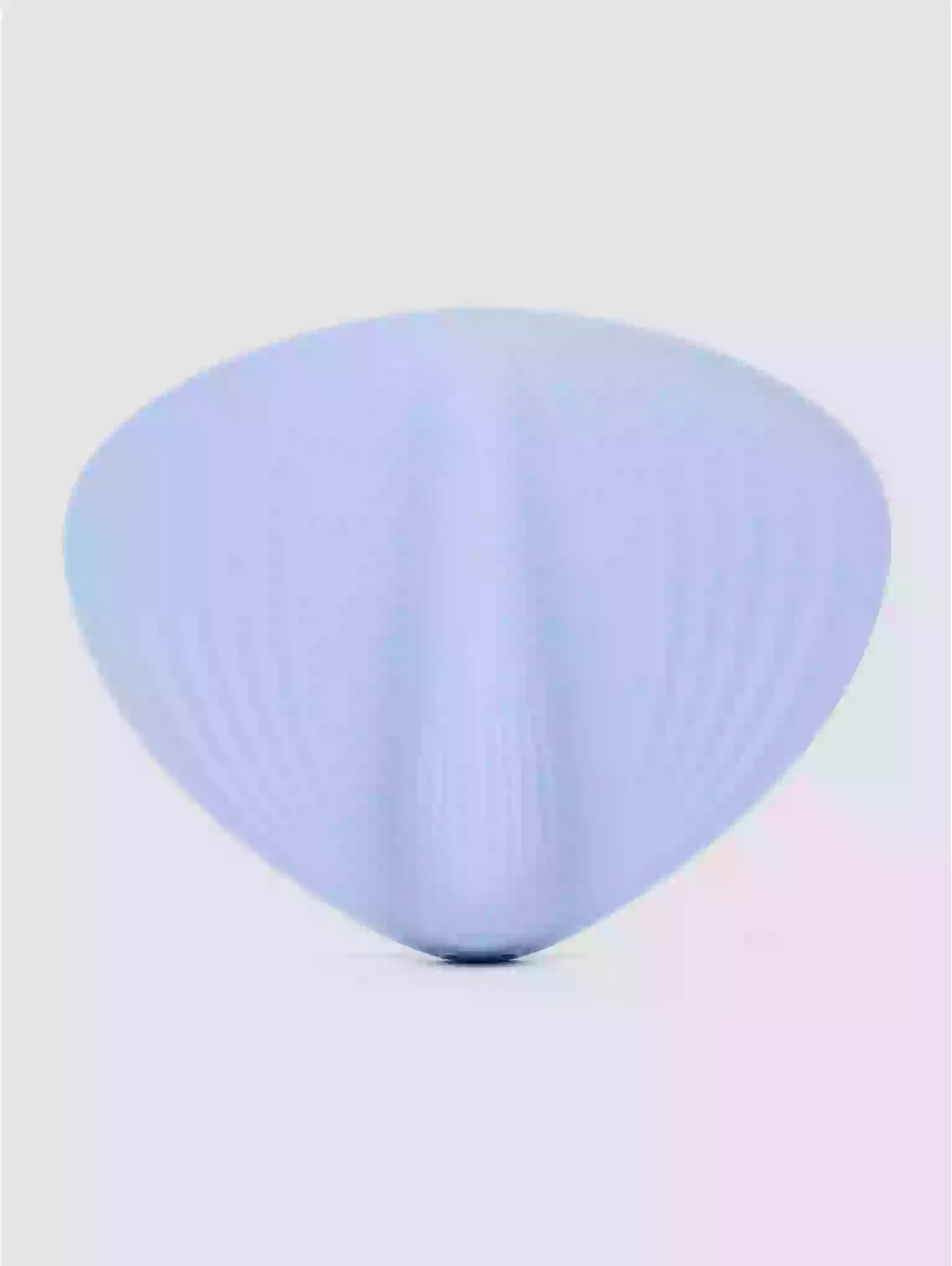 Gradient blue and pink object on a white background