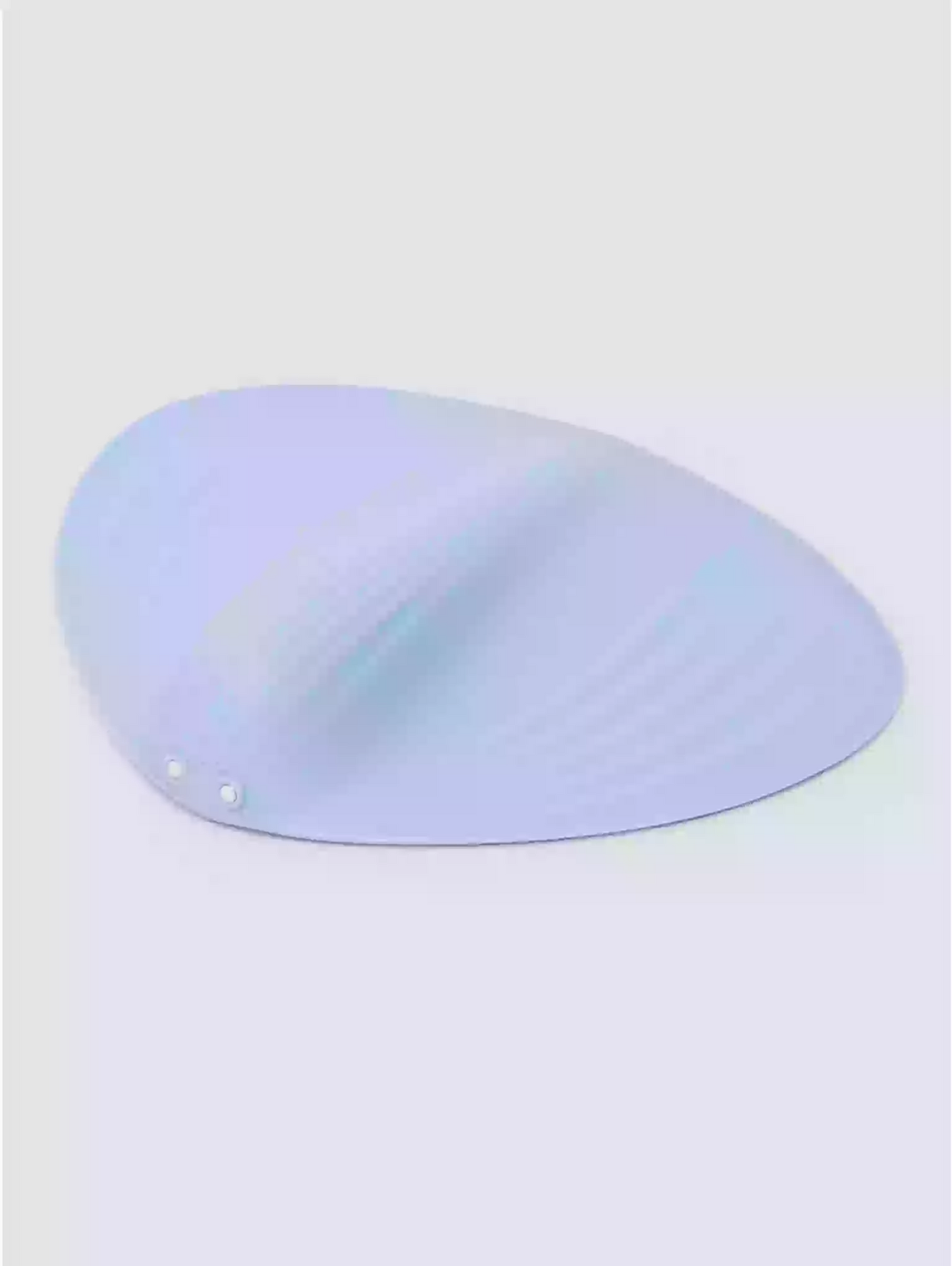 Purple lens on a light gray background