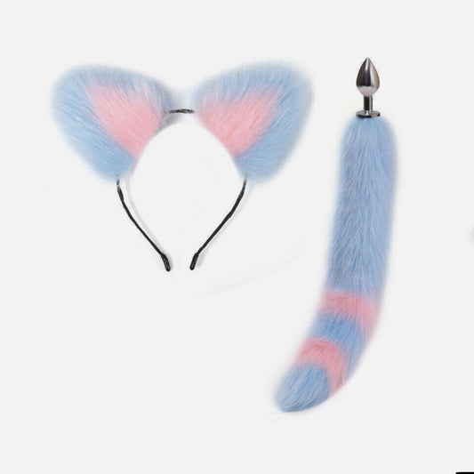 Cosplay Anal Plug Set with Furry Tail & NEKO Ears UK