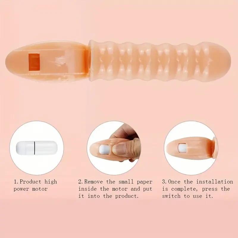 Sexual product with installation instructions on a pink background