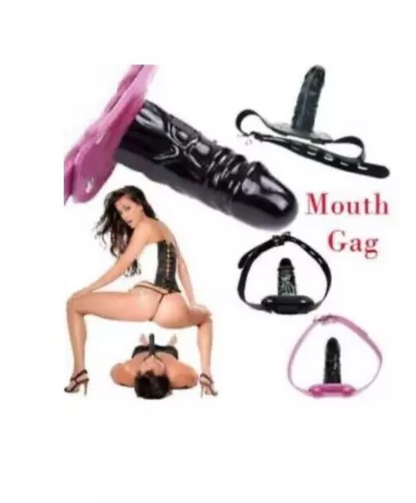 Sexual product set with a woman and various items on a white background