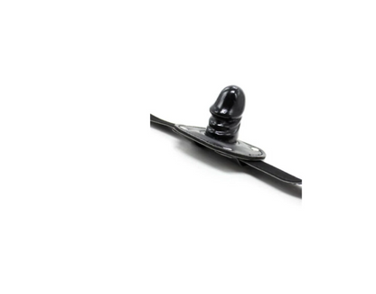 Black car wiper blade on a white background