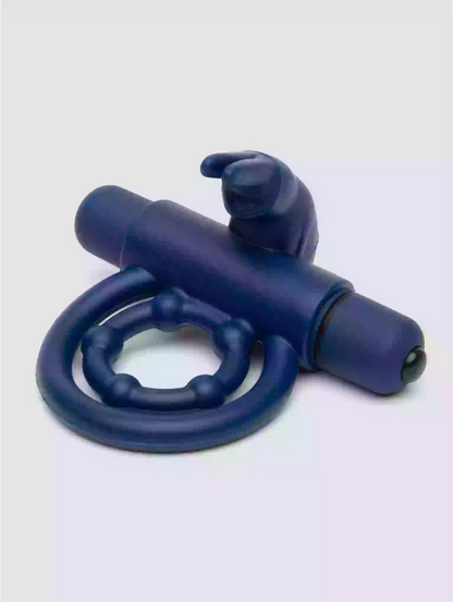 Pleasure Vibrating Ring with Rabbit Ears for Clitoral Stimulation Black Bionic Bullet Cock Ring UK Adult Toy