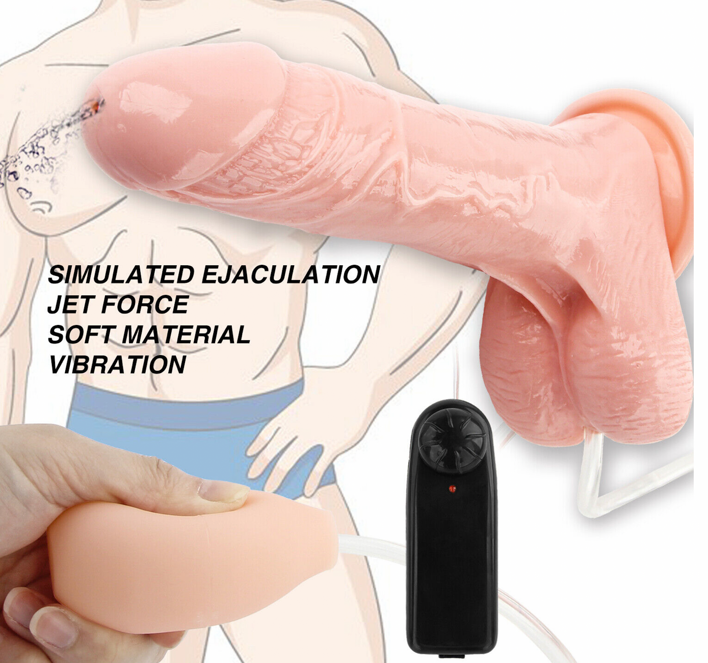 Product with labeled features on a white background