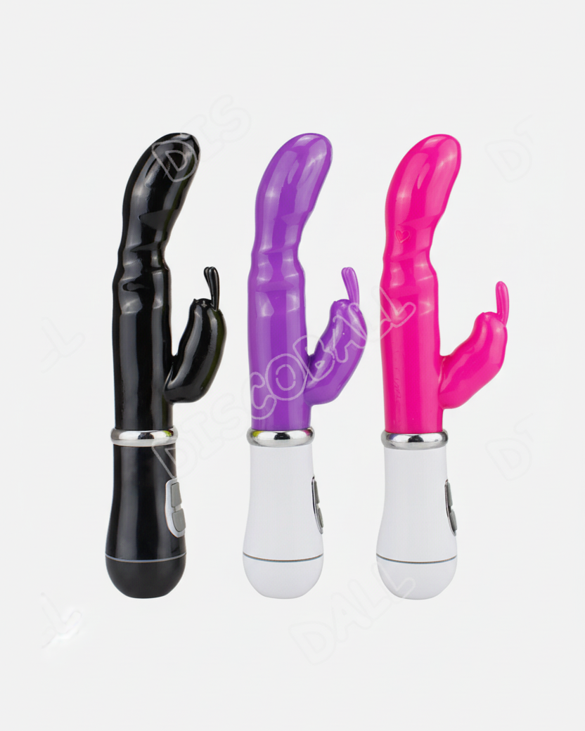 Three inflatable cactus-shaped objects in black, purple, and pink on a white background.