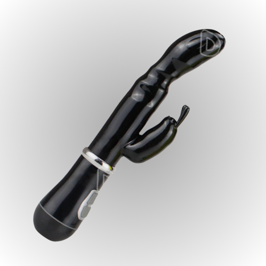 Black electronic device on a white background