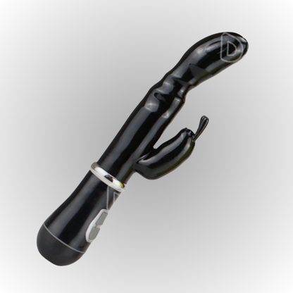 Black electronic device on a white background