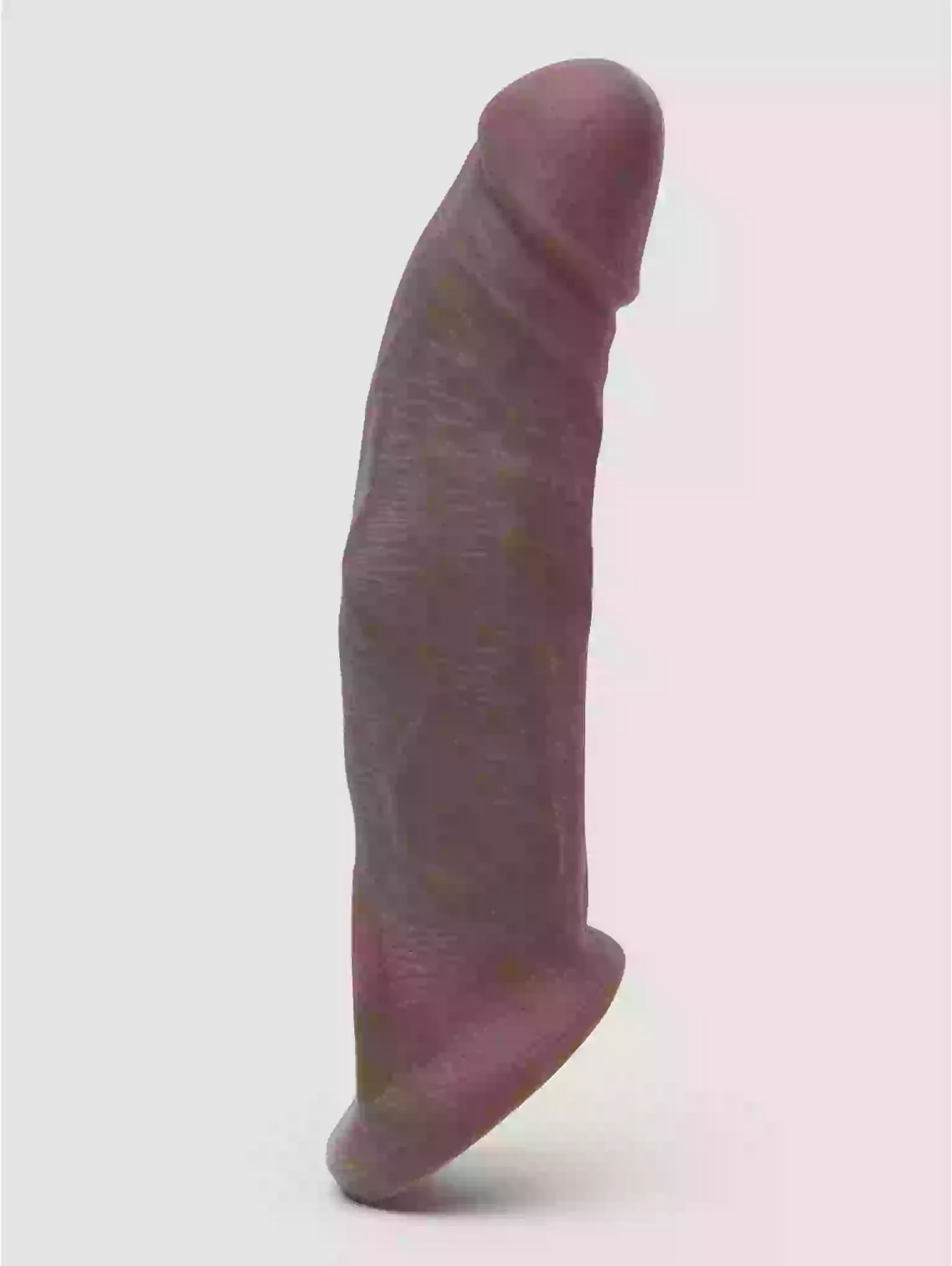 Purple and pink object on a white background